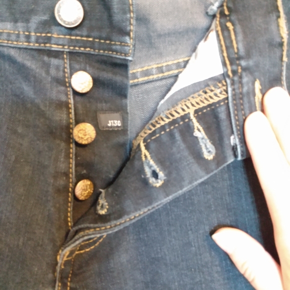 🔴 SALE A/X Armani Exchange J130 Button Fly Skinny Jeans Dark Wash 36 Short - Picture 4 of 13